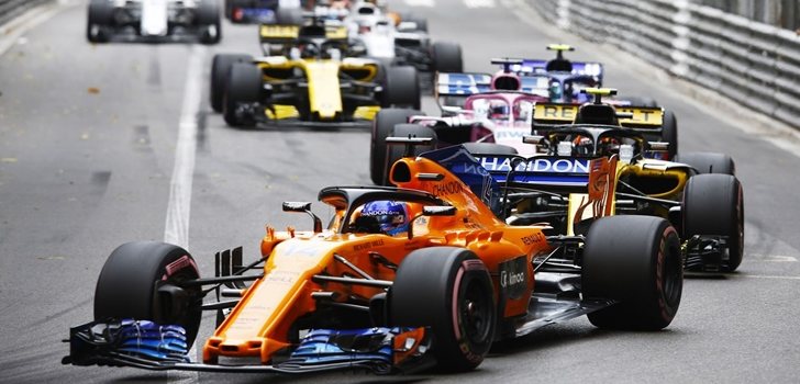 Alonso rueda en Mónaco 2018