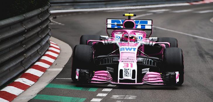 Esteban Ocon sortea los muros en Mónaco