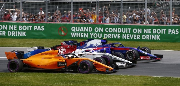 Alonso pelea por posición en Canadá