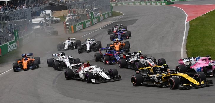 leclerc, en la salida del GP de Canadá 2018