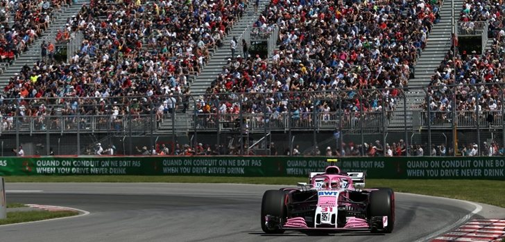 Ocon rueda en Canadá