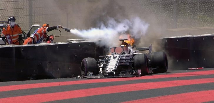 Ericsson sufre un accidente en los Libres 1 del GP de Francia