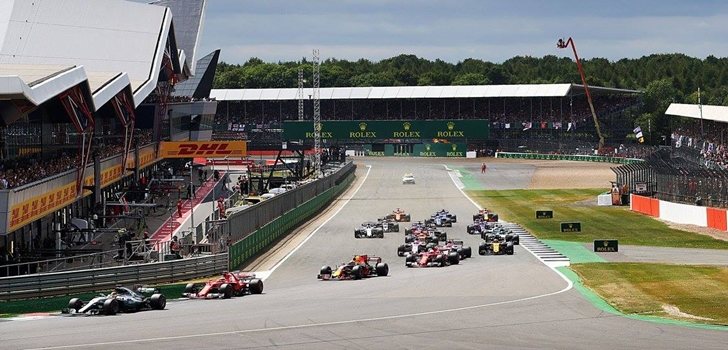 Los monoplazas de F1, en el GP de Gran Bretaña 2017