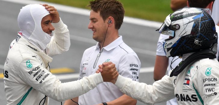 Lewis Hamilton y Valtteri Bottas