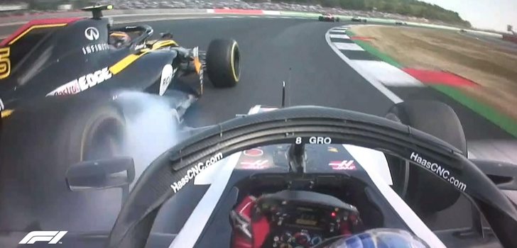 Grosjean y Sainz chocan en Silverstone