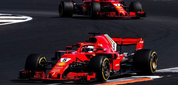 Vettel rueda en Silverstone