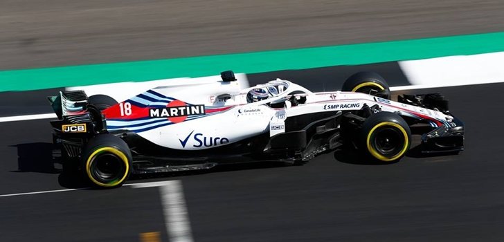 Stroll rueda en Silverstone