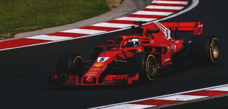 Vettel rueda en Hungría 2018