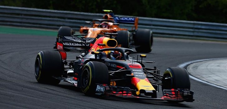 Ricciardo rueda en Hungría