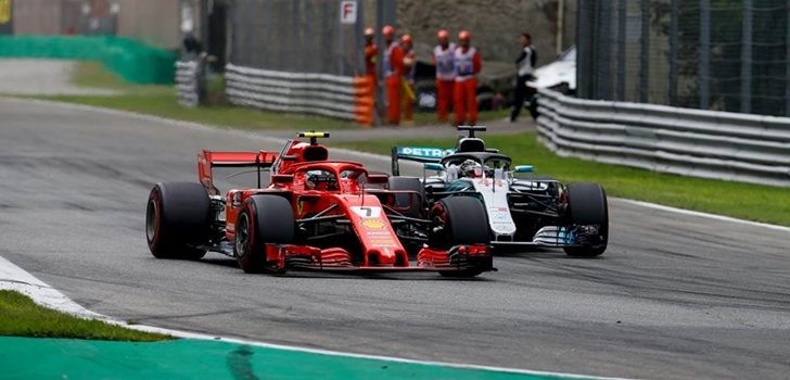 Hamilton y Räikkönen luchan por el triunfo en Monza