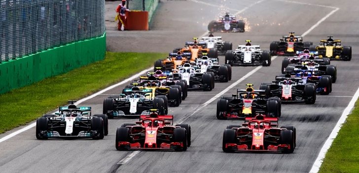 Räikkönen, en la salida del GP de Italia