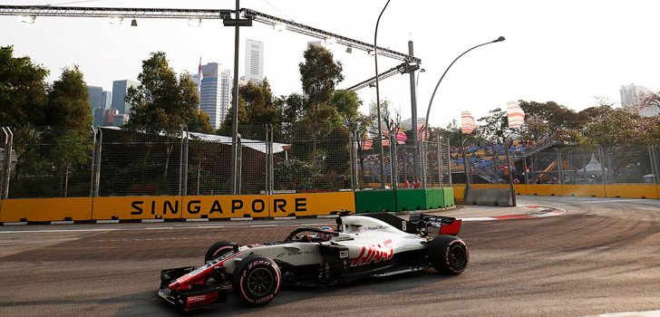 Romain Grosjean GP Singapur