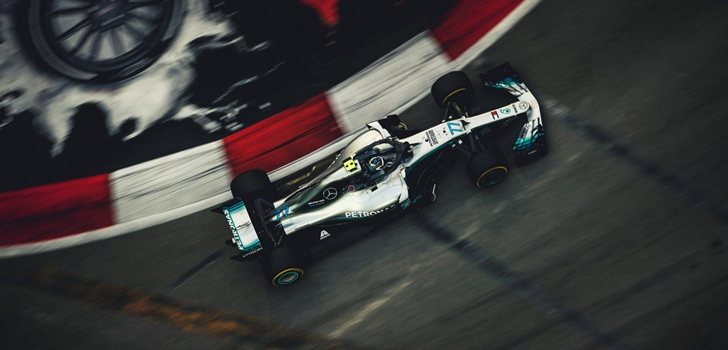 Bottas, durante la clasificación de Singapur