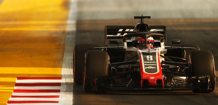 Romain Grosjean GP Singapur