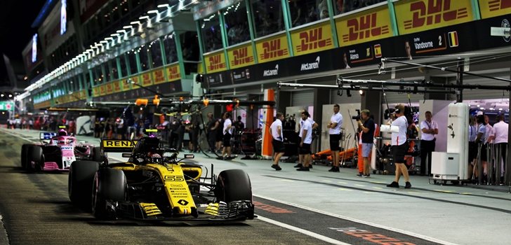 Sainz, durante el GP de Singapur