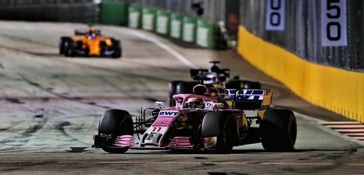 Pérez, durante el GP de Singapur