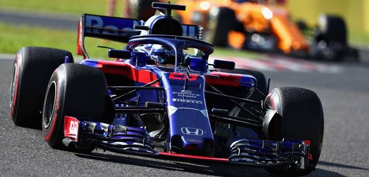 Hartley rueda en Suzuka