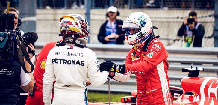 Hamilton y Vettel