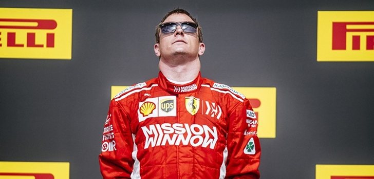 Räikkönen, en el podio de Austin