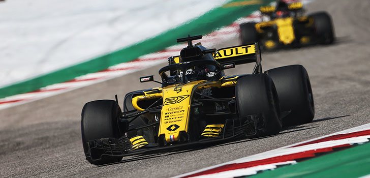 Hülkenberg rueda por delante de su compañero en el GP de Estados Unidos