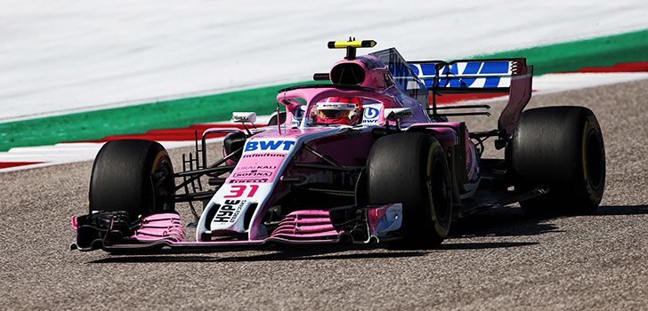 Ocon fue descalificado del GP de Estados Unidos