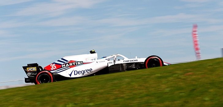 Sirotkin rueda en Austin