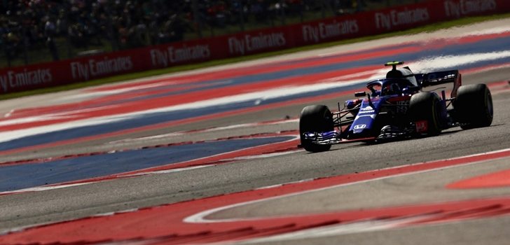 Gasly rueda en Austin