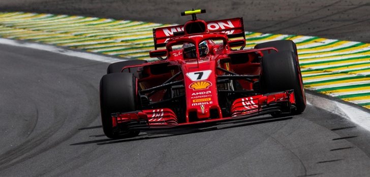 Kimi Räikkönen rueda en Interlagos