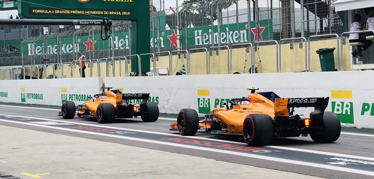 Pilotos de McLaren en GP Brasil