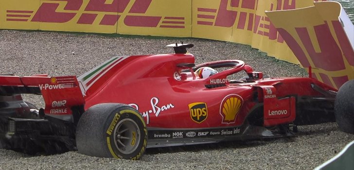 Vettel sufre un accidente en Alemania