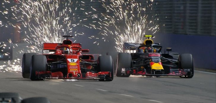 Vettel adelanta a Verstappen en Marina Bay