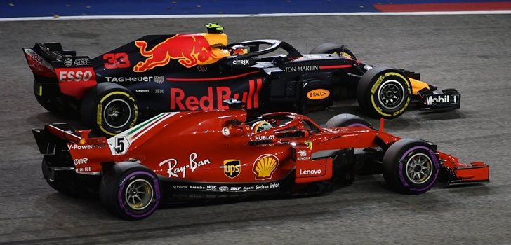 Verstappen, por delante de Vettel