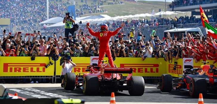 Räikkönen celebra su triunfo en Austin