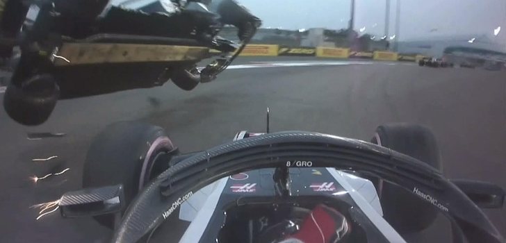 Hülkenberg vuela por los aires en Yas Marina