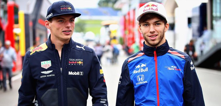 Max Verstappen y Pierre Gasly