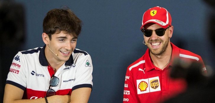 Leclerc y Vettel