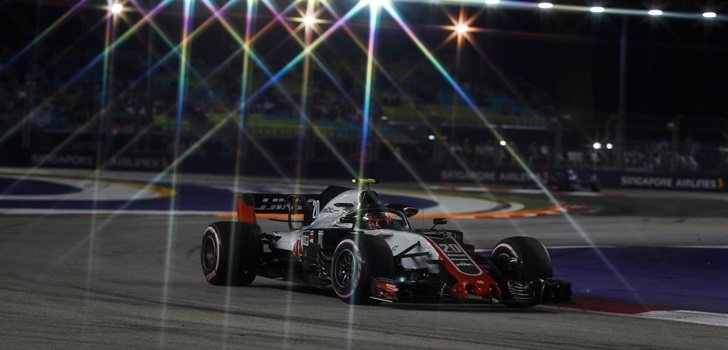 Magnussen, en Singapur 2018