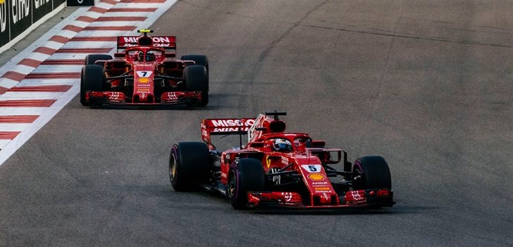 Vettel y Räikkönen, en el GP de Abu Dabi 2018