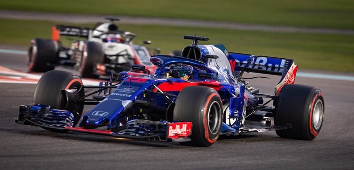 Hartley, durante un GP de 2018