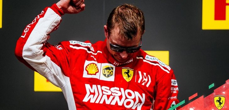 Räikkönen, en el podio