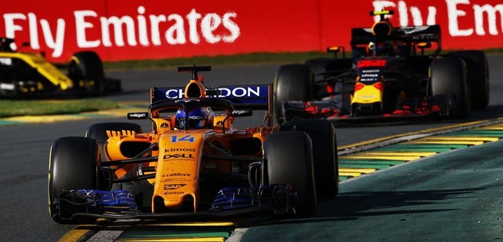 Alonso rueda en Australia 2018