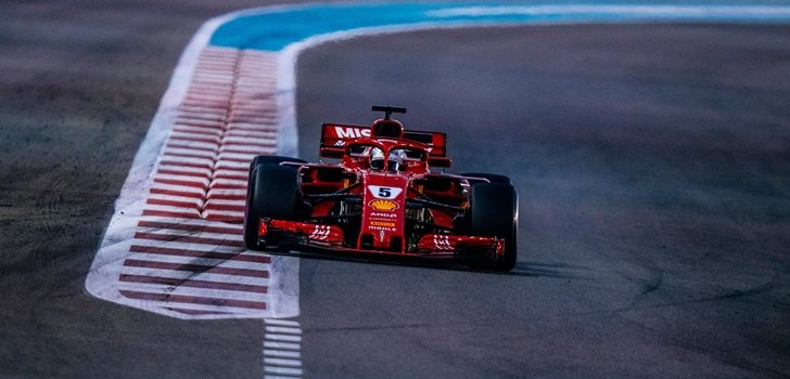 Vettel rueda con Ferrari en Abu Dabi