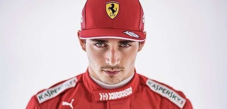 Leclerc, en una imagen promocional de Ferrari