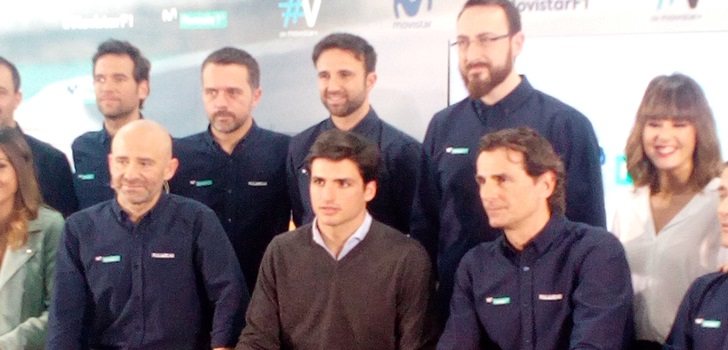 Sainz, junto al equipo de Movistar F1