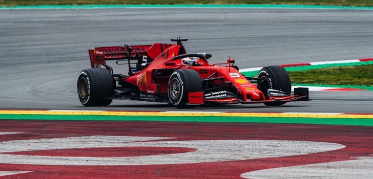 Vettel, en los test de Montmeló