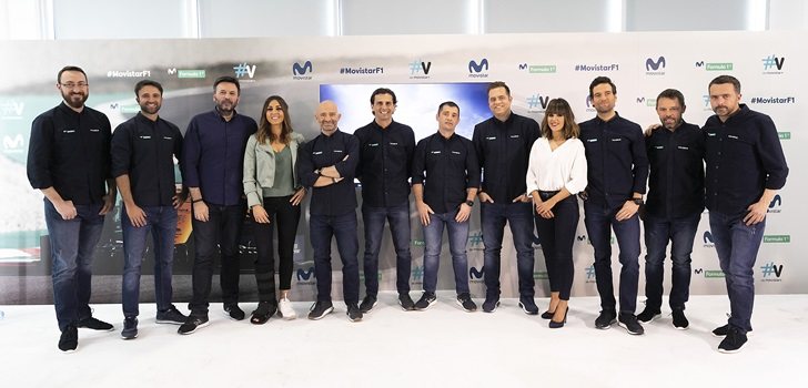 El equipo de Movistar F1, al completo