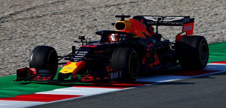 Verstappen, en el último día de test en Montmeló