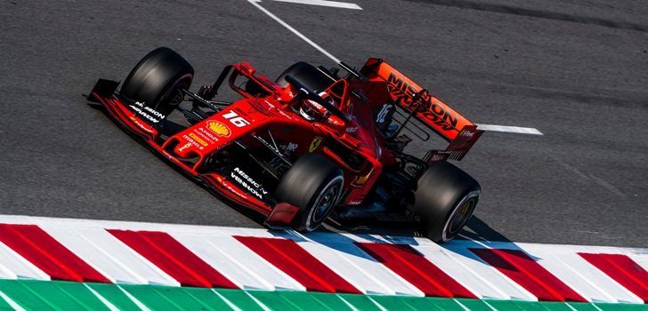 Leclerc rueda en Montmeló