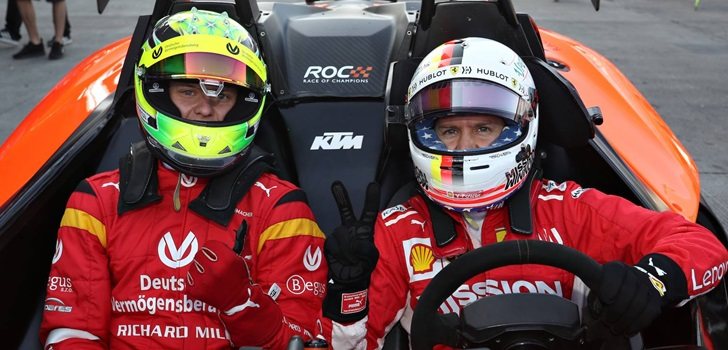 Mick Schumacher y Vettel, juntos en un coche