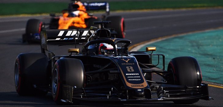 Grosjean, en el GP de Australia 2019